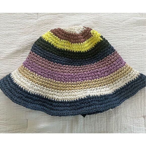 NWT HatAttack Women's Remy Multi Bucket Hat Navy Stripe - Picture 2 of 4